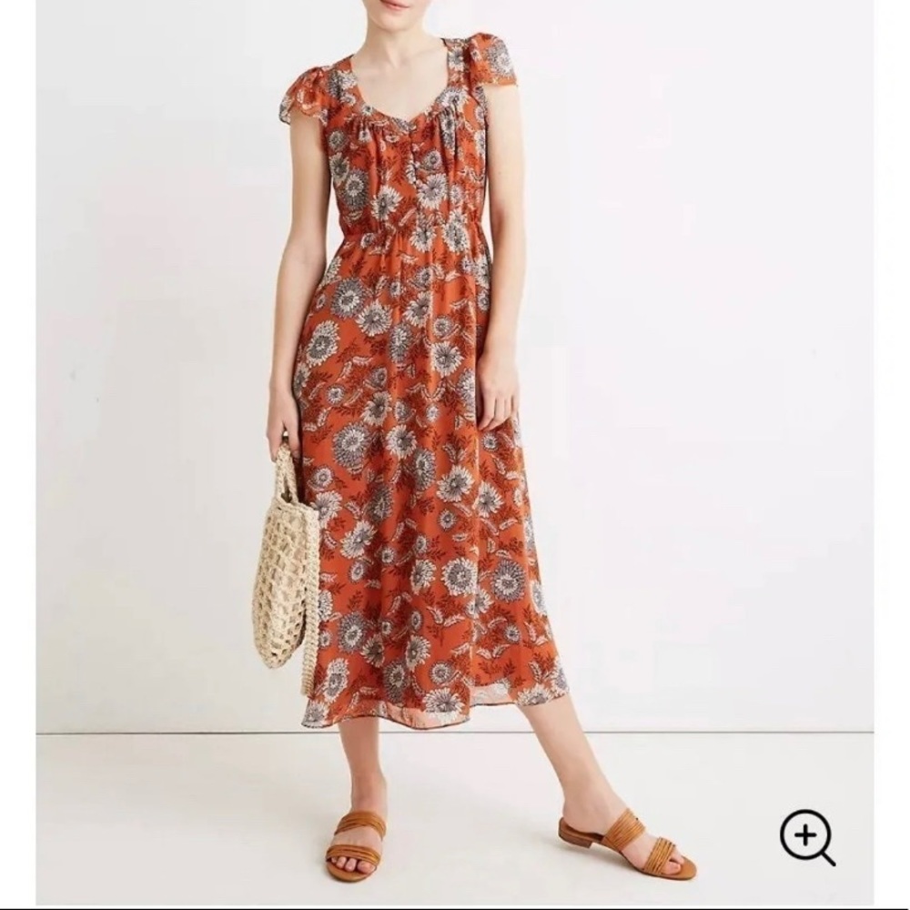 Madewell Floral Midi Dress